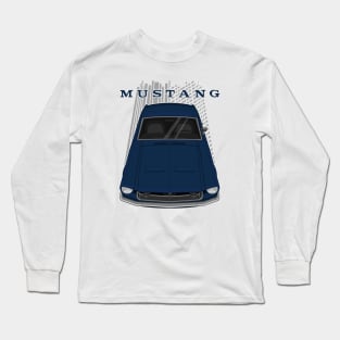 Ford Mustang Fastback 1968 - Presidential Blue Long Sleeve T-Shirt